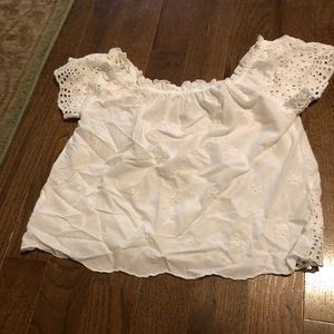 HOLLISTER White floral crop top size small